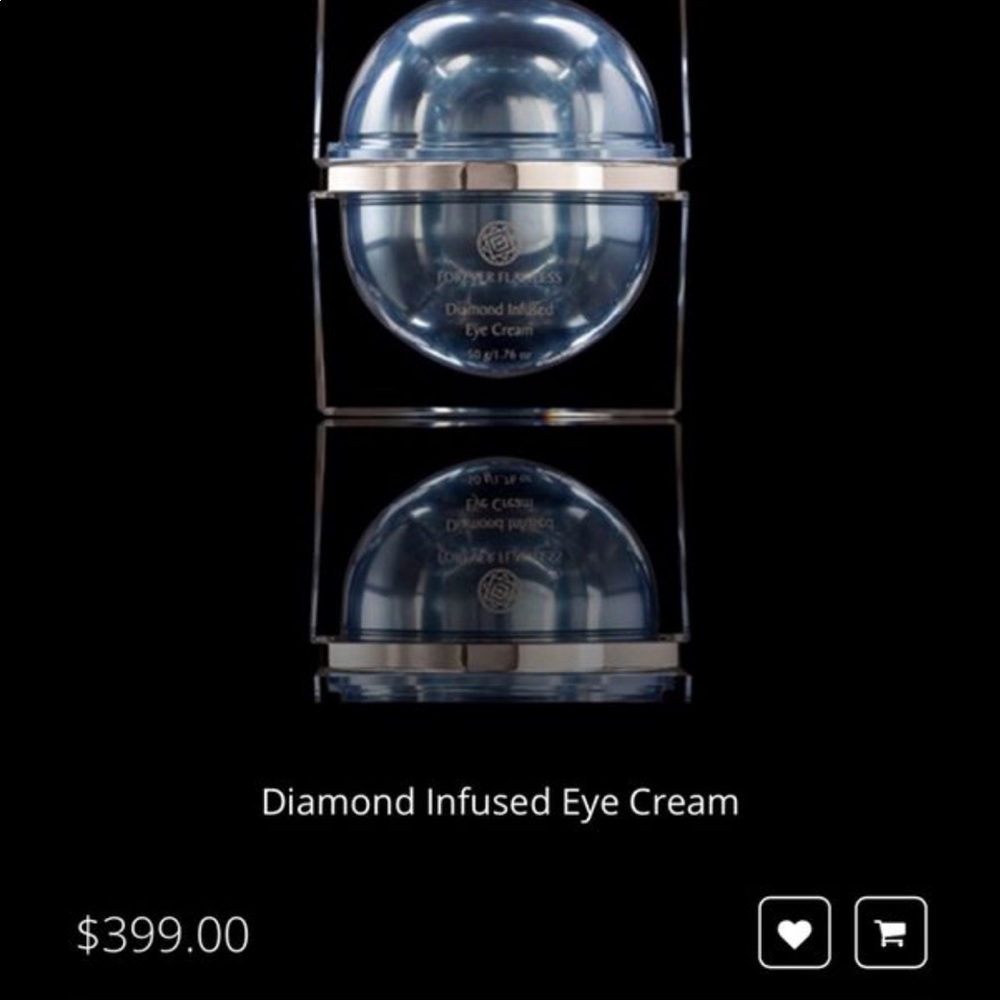 Diamond infused eye cream